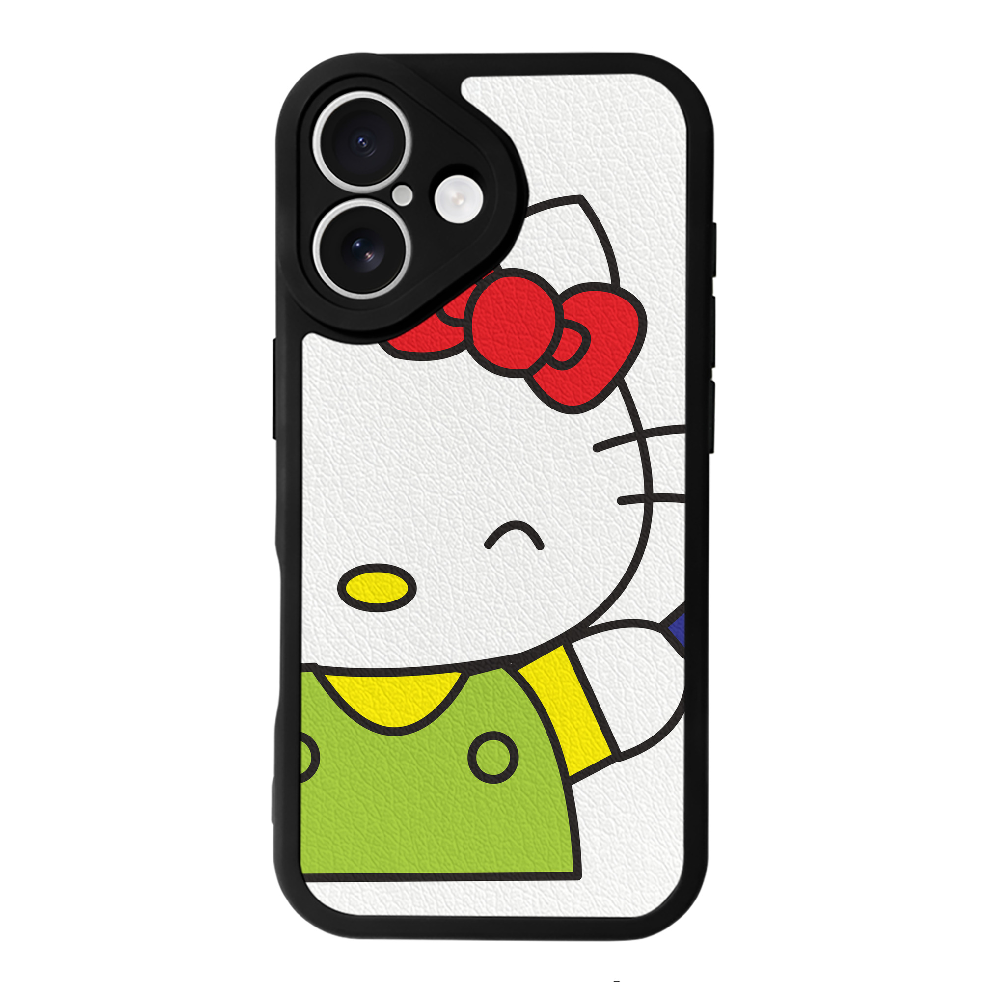 （画像用） Hello Kitty ハローキティ 【iPhone 16シリーズ対応】シリコンスマホケース（レザー調） 材質：シリコン